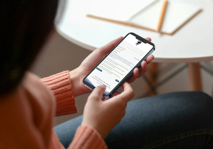 Licensure Examination for Social Workers practice running on a phone, tablet and laptop